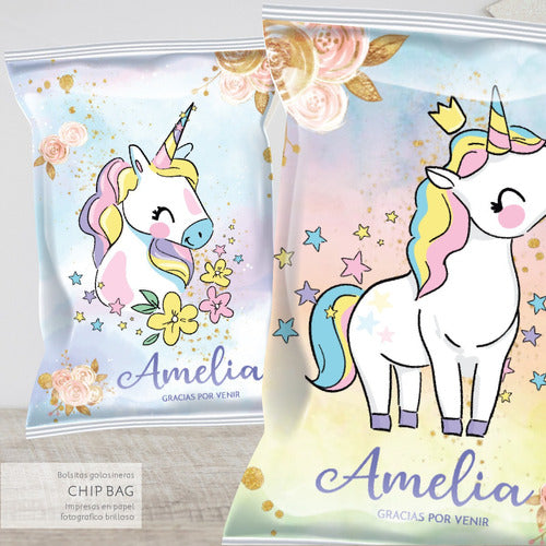 Personalized Unicorn Party Favor Bags Set of 10 5