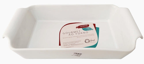 Rectangular White Porcelain Baking Dish with Handles by Oxford 1st Bz3 0