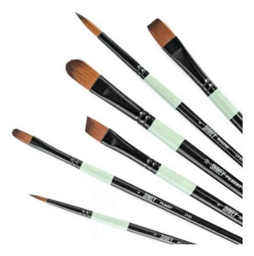 Pack De 6 Pinceles Artisticos -painting Brush - Combinado 0