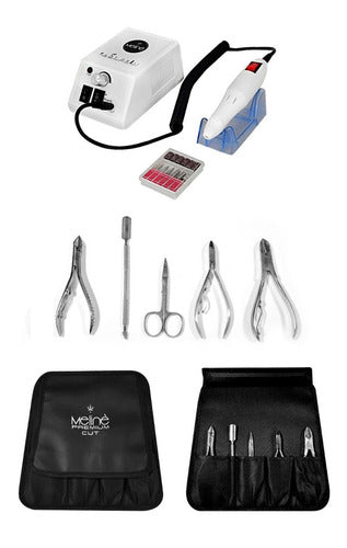 Meline Fast Drill Nail Drill Kit + Meline Manicure Set 0