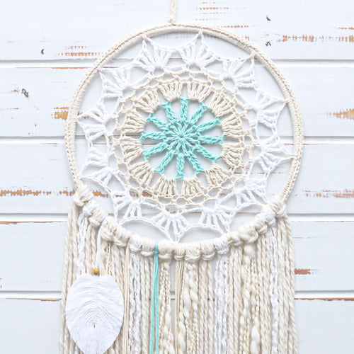 Handmade 25cm Crochet Mandala Boho Chic Dreamcatcher 1
