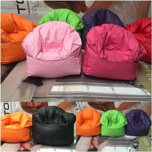 Set of 2 Mini Adult Beanbag Chairs - Faux Leather - Direct from Factory 2