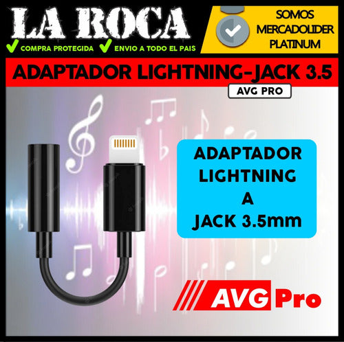 Adaptador iPhone Auricular Lightning Jack Miniplug 3.5mm 2