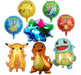 8 Globos Pokemon Pikachu Squirtle Charmander Ivysaur 0