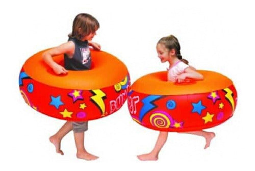 Set of 2 Inflatable Bumper Rings for Safe Summer Fun - Children's Bumper Car Rings x2 0