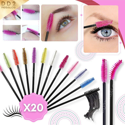 Fashion Cepillos X20 Peine Rimmel Para Cejas Y Pestañas Extensión 1