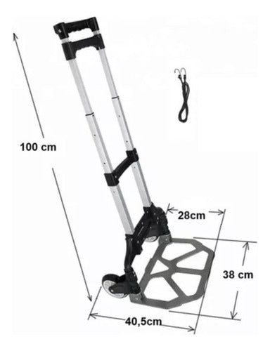 Montoya Importadora Portable Folding Hand Truck Aluminum Capacity 80 kg 2