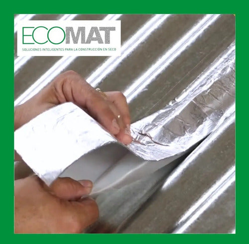 Ecomat Butil Adhesive Tape with Aluminum 100x0.9mm Roll 10mts 1