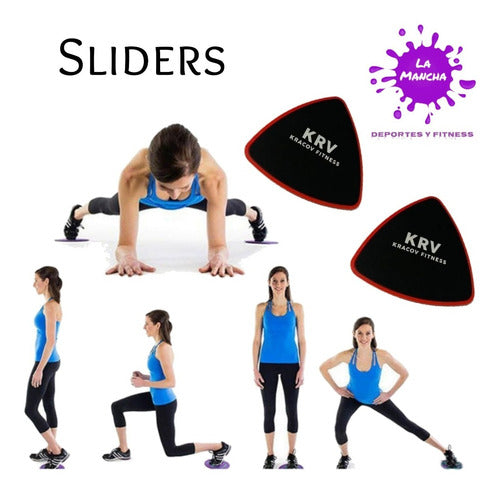 KRV Core Sliders Deslizadores Fitness Entrenamiento Abdominales 1