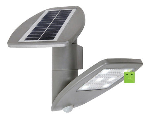 Lutec Luz Led Exterior Con Panel Solar Detector Movimiento P9011 0