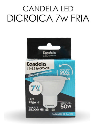 Candela Lampara Dicroica Led Gu10 7w Luz Fria/Calida X 10 Unidades 4