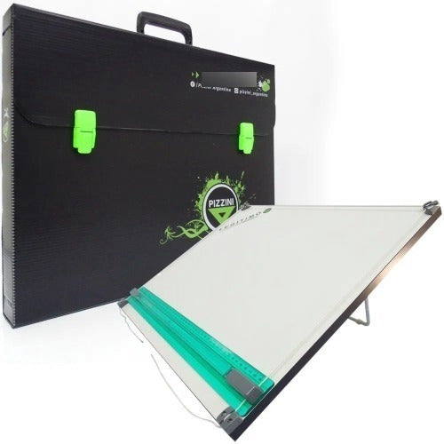 Pizzini 50x60 Board + Parallel Guide + 6 Positions Easel + Pizzini Briefcase 0