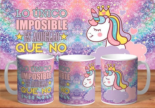 La Cueva del Otáku Taza Unicornio Con Frase De Cerámica Personalizada 1