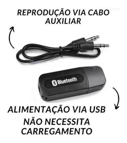 Receptor Bluetooth Com Cabo Auxiliar Lançamento 4