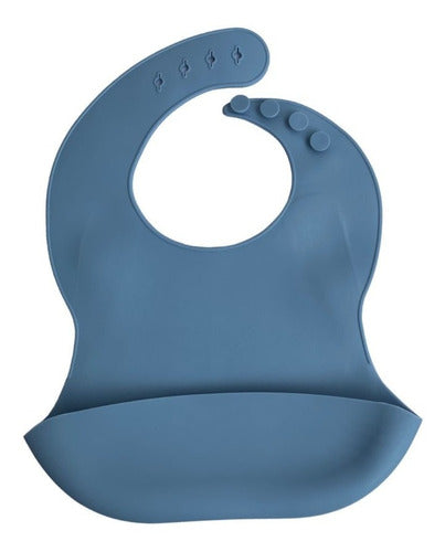 Adjustable Silicone Baby Bib with Pocket Container Pack of 5 1