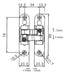 Becusa Invisible Concealed Hinge Left 95x23 Mm. 40 Kg 1