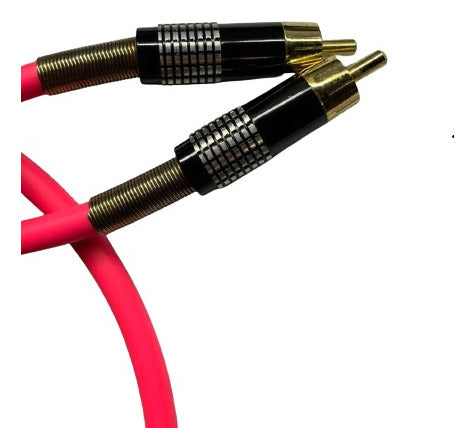 1 Rca Macho A 1 Rca Macho 1m Rosa Fluorecente 1