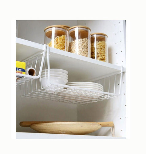 Metal Hanging Shelf Organizer for Pantry and Kitchen 2