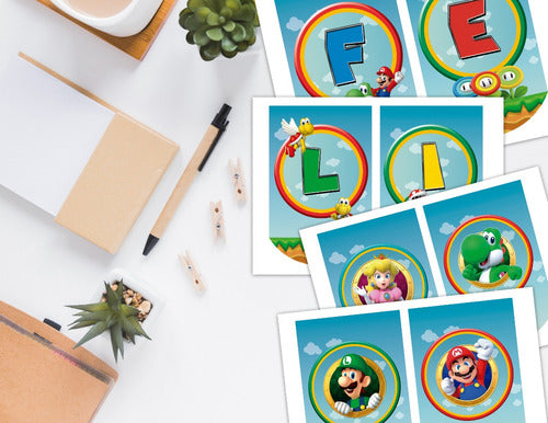 PRINT.INK Kit Imprimible Texto Editable Powerpoint - Super Mario Bros 4