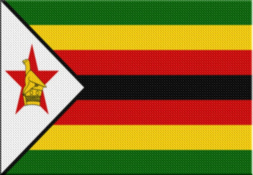 Heat-Adhesive Patch Zimbabwe Flag 0