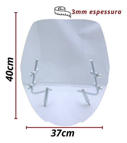 Bolha Parabrisa  Para Moto Xre190 - Cristal 3