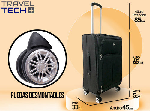 Travel Tech Expandable Large Semi-Hard Luggage 28" with 360° Spinner Wheels 1