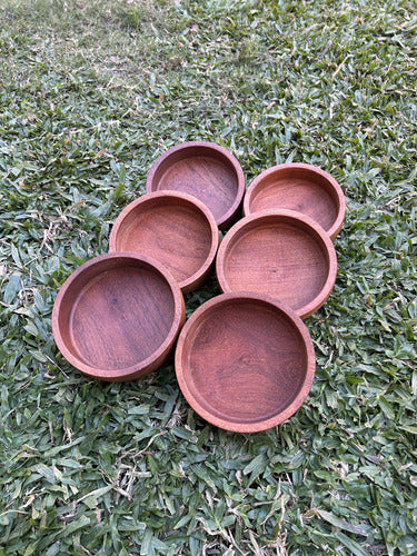 Set X6 Cazuela Plato Algarrobo Locro Humita Madera  15 X 5cm 4