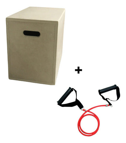 Roble Fitness Reinforced Jump Box Kit 30x40x50 + Long Elastic Band 0