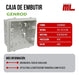 Caja De Embutir Cuadrada Grande Pvc Genrod 10x10 X10u 3