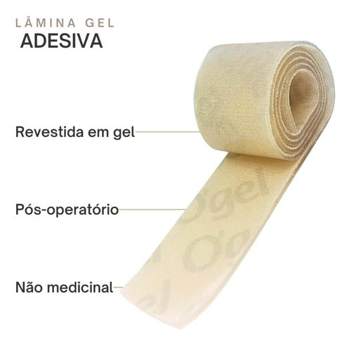 Lâmina De Gel Adesiva Para Cicatrizes 60cm X 3cm 2