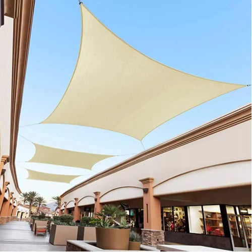 Toldo Vela Sombra Viento Y Granizo - 4*4*5.6 Triangulo Beige 6