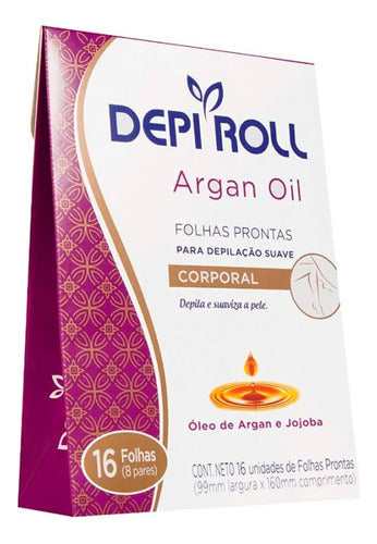 Bandas Depilatorias Corporales Argan Oil X8 Pares Depiroll 0