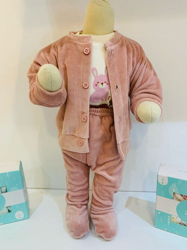 Classic Plush Jacket with Buttons for Babies 1