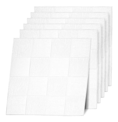 Pack of 6 Self-Adhesive 3D Subway Type Plates 126