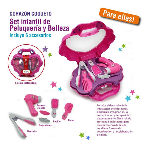 Coquettish Heart, Children's Hairdressing and Beauty Set, 10240 1