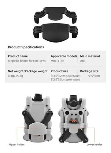 Mini 4 Pro. Trava E Protege Hélice. 2 Peças Fácil Instalação 2