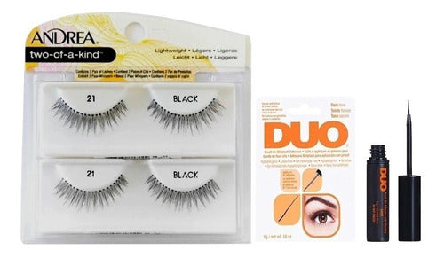 Andrea Kit 2 Pairs of Strip Lashes + Duo Glue 4