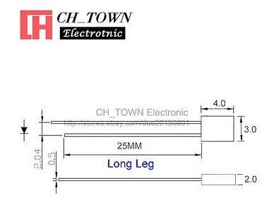 CH234UWC 2x3x4mm 100pcs Clear White Rectangular LED Light 1