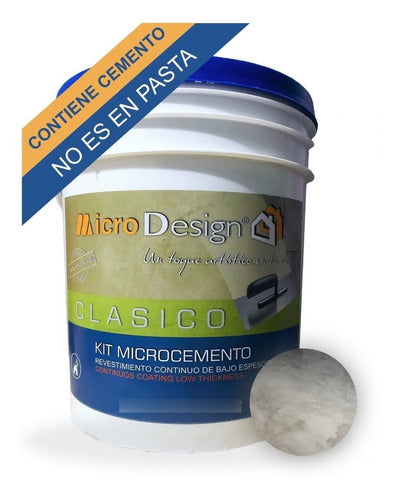 Microcemento Microdesign® Premium 10m2 18kg C/ Hidrolaca Pu 0