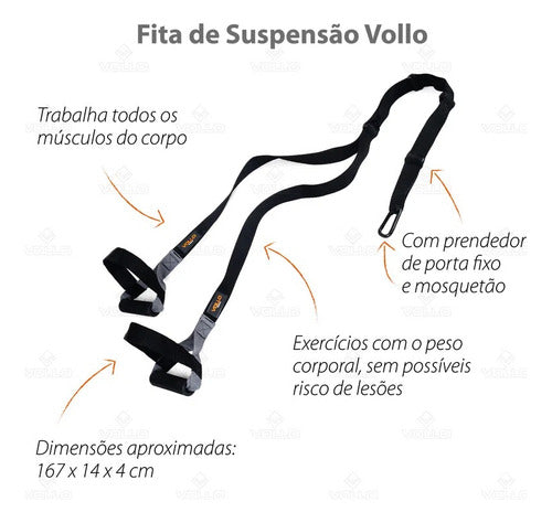 Fita De Suspensão Treinamento Funcional Tipo Trx Vollo 1