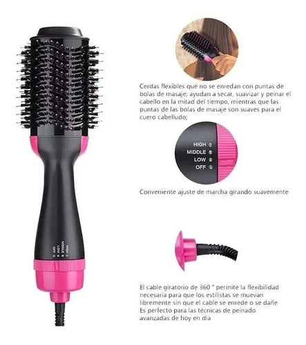 Macarons Bazar Cepillo Voluminizador Electrico Secador De Pelo Anti Frizz 4