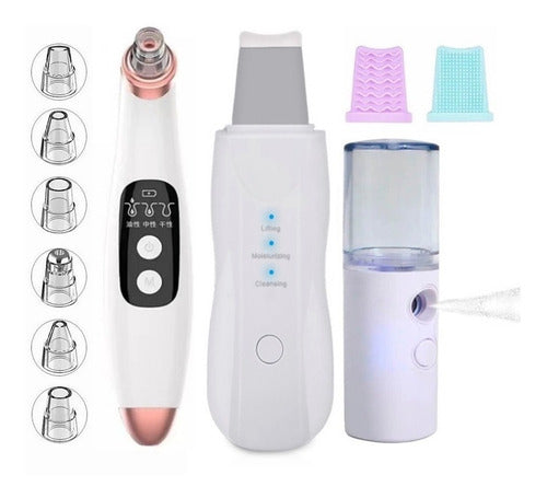 GLNS Ultrasonic Spatula Kit + Blackhead Remover + Nano Spray 0