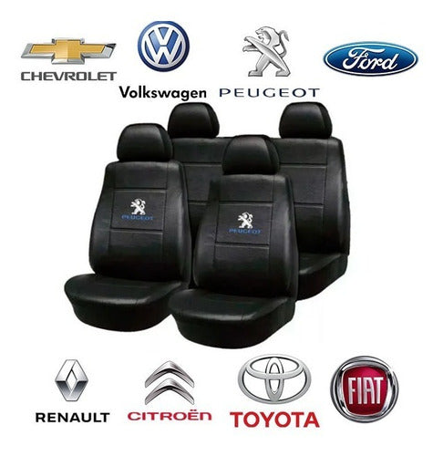 Max Tuning Adjustable Seat Covers with Embroidered Logo for Peugeot 205, 206, 306, 405 0