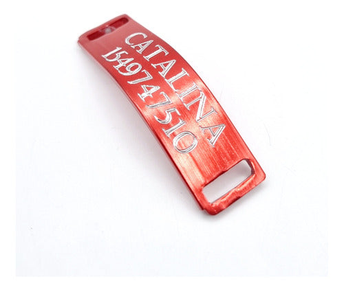 Medallas Para Perros Red Cat Passer Red 1 Cm Wide Collar 2