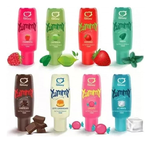 Sexy Fantasy Gel Lubricante Intimo Comestible Masajes Kit X 4 Unidades 0