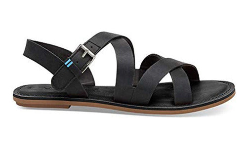 Toms Leather Sicily Sandals Black 0