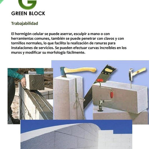 Green Block No Retak Cellular Concrete Brick 20x25x50 7