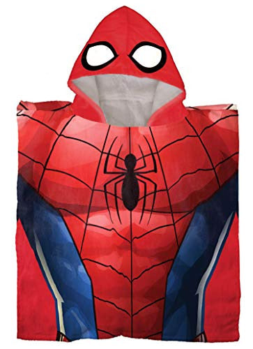 Jay Franco Marvel Avengers Spiderman - Poncho Con Capucha Para Baño / P 0