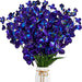 Waydress 27 Inches Purple Blue Artificial Orchids Flowers Art 0