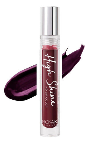 Labial Liquido Nicka K High Shine Hd N°14 Black Cherry 0